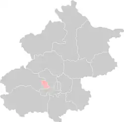 北京市中の石景山区の位置