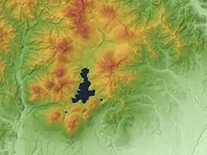 然別火山群の位置(100x100内)