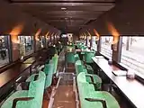 「四国まんなか千年ものがたり」1号車車内（2017年3月23日 琴平駅）