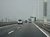 首都高速5号下り線より戸田市方面を望む。