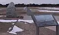 飛行方向（北）を発航地点から望む