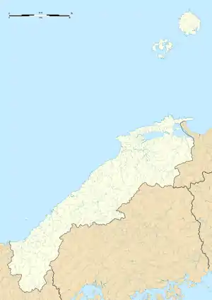 国府尾城の位置(島根県内)