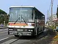 貸切車を転用した一般路線バス（廃車済）