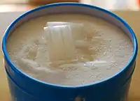らくがん粉に守られた状態