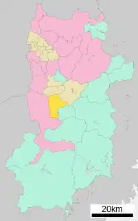 下市町位置図