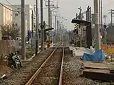 工事中の下奥井駅（2006年3月）
