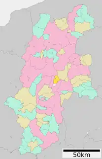下諏訪町位置図