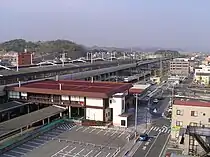 南口駅舎全景俯瞰（2007年）