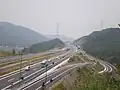 信楽IC付近より金勝山トンネル方面を望む