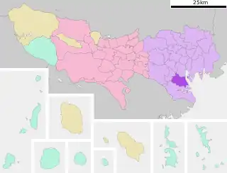 品川区位置図