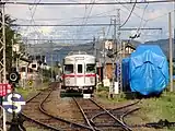 廃止後の構内(2012年5月、須坂方)
