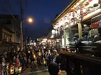 日曜日の山車宮入り