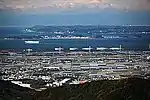 渥美半島の大山から望む篠島と対岸の知多半島