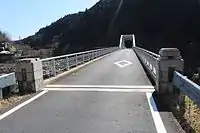 右岸から望む東雲橋、幅3.9 m