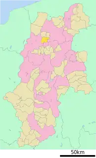 信州新町位置図