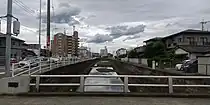 汐入川(上新開橋付近、左:原 、右:藤崎)