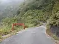 塩水林道の終点手前より起点方面を望む。