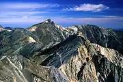 白馬鑓ヶ岳から望む秋の白馬岳