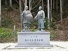 鈴木正三史跡公園にあるブロンズ像（則定町、2012年（平成24年）1月）