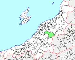 下田村の県内位置図