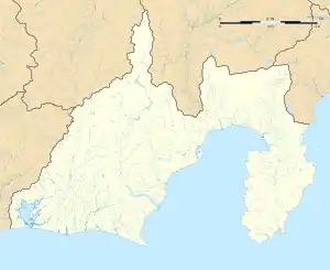 平和観世音 (竹内久一)の位置(静岡県内)