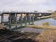 庄内用水頭首工(名古屋市守山区)。庄内用水および堀川の基点であり、水分橋のすぐ上流にある。