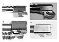 改良ブローニング式のロック部Ⅰ.FN ハイパワーⅡ.CZ75Ⅲ.H&K USPⅣ.グロック