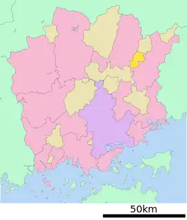 勝央町位置図