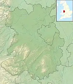 アイアンブリッジの位置（シュロップシャー内）