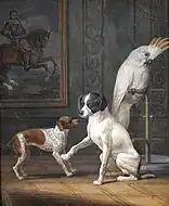 2匹の犬とオウム(1871)