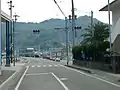 横断需要が少なく、押ボタンによる感応制御を行う例(熊本県天草市)