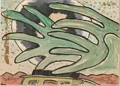 "Silver Ball, Barge, and Trees"(1930)メトロポリタン美術館蔵