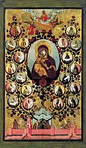 ロシア君主の木（ウラジーミルの生神女の賛美）(1668年)