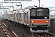 205系5000番台で運行の「しもうさ号」
