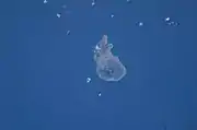 衛星画像。上が南。