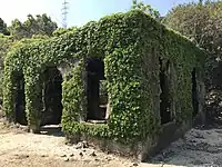 4. エンジン用冷却水を調整していた海水ポンプ室跡。迷彩の跡が残っているという。