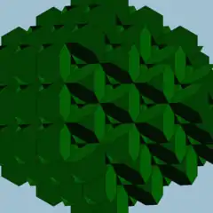 六角六片三角孔ねじれ正多面体