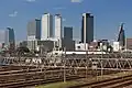 ささしまライブ駅から見た名駅超高層ビル群（2016年7月7日）