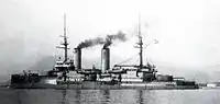 1912年に左舷方向より撮影されたスラヴァ。