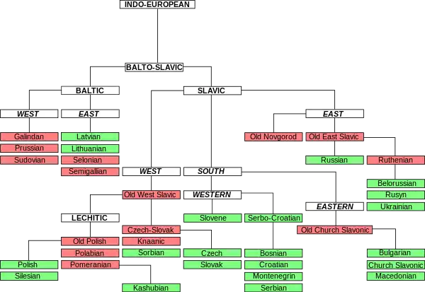 Language-tree graph