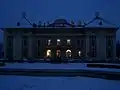 Austerlitz Palace seen from the park at dusk