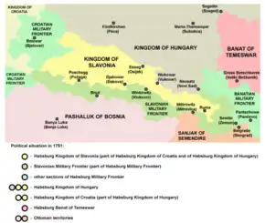 スラヴォニア王国の位置