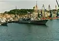 ナホトカ港のKGB所属の国境警備艦「メンジンスキー」(1985年7月1日)