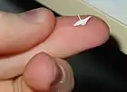 最小の折り鶴に挑戦