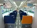 5607編成の車内。