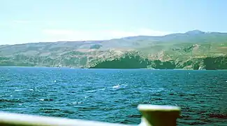 海から見たソコロ島の景色