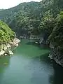 蘇水峡橋から見た木曽川の蘇水峡