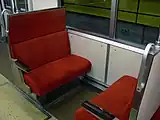 セミクロスシート車の座席(ボックスシート)
