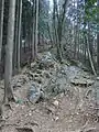 山頂手前の岩場