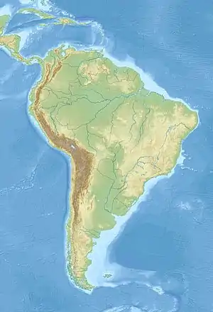 ボゴタの位置(南アメリカ内)